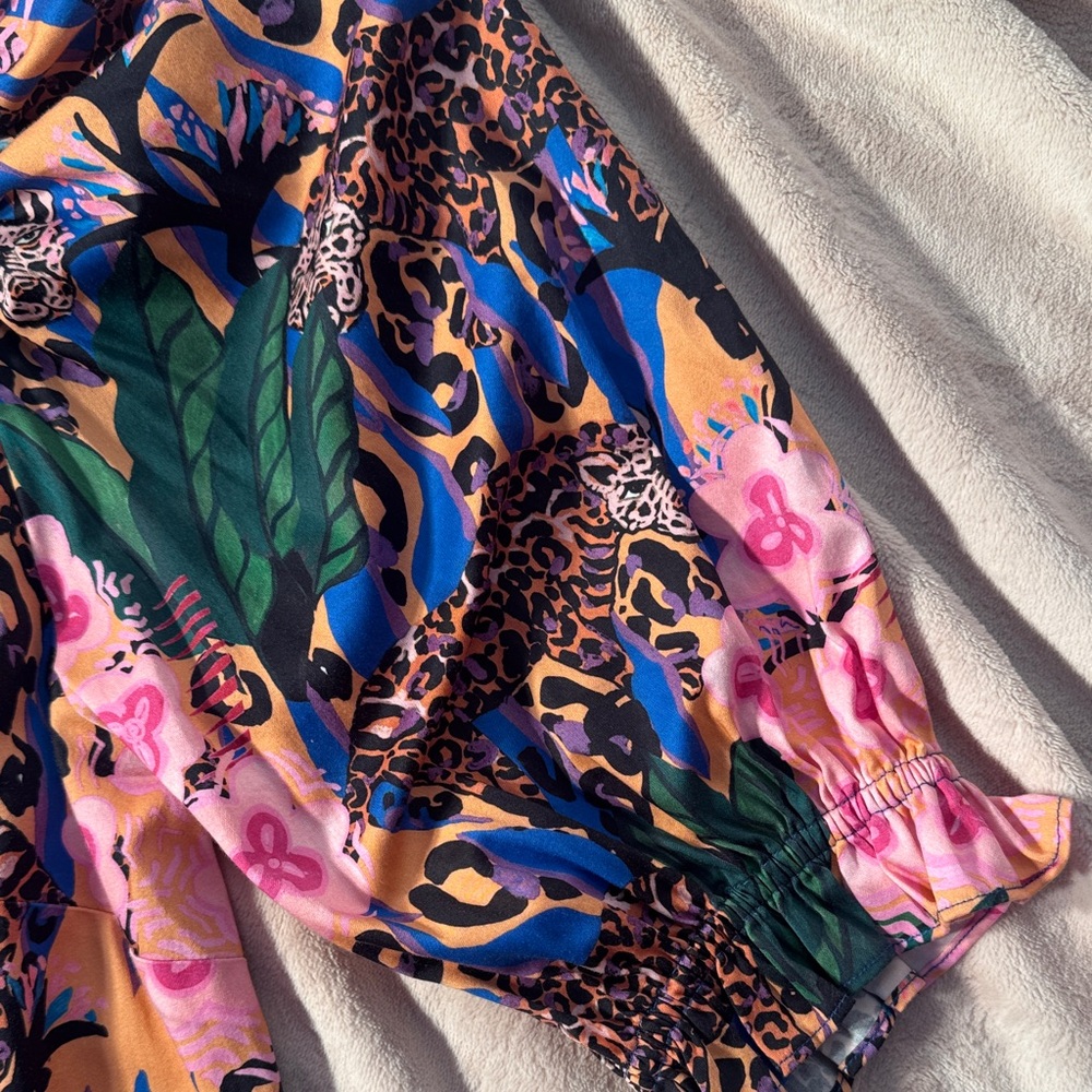Floral Puff Sleeve Mini Dress - Picture 6 of 6